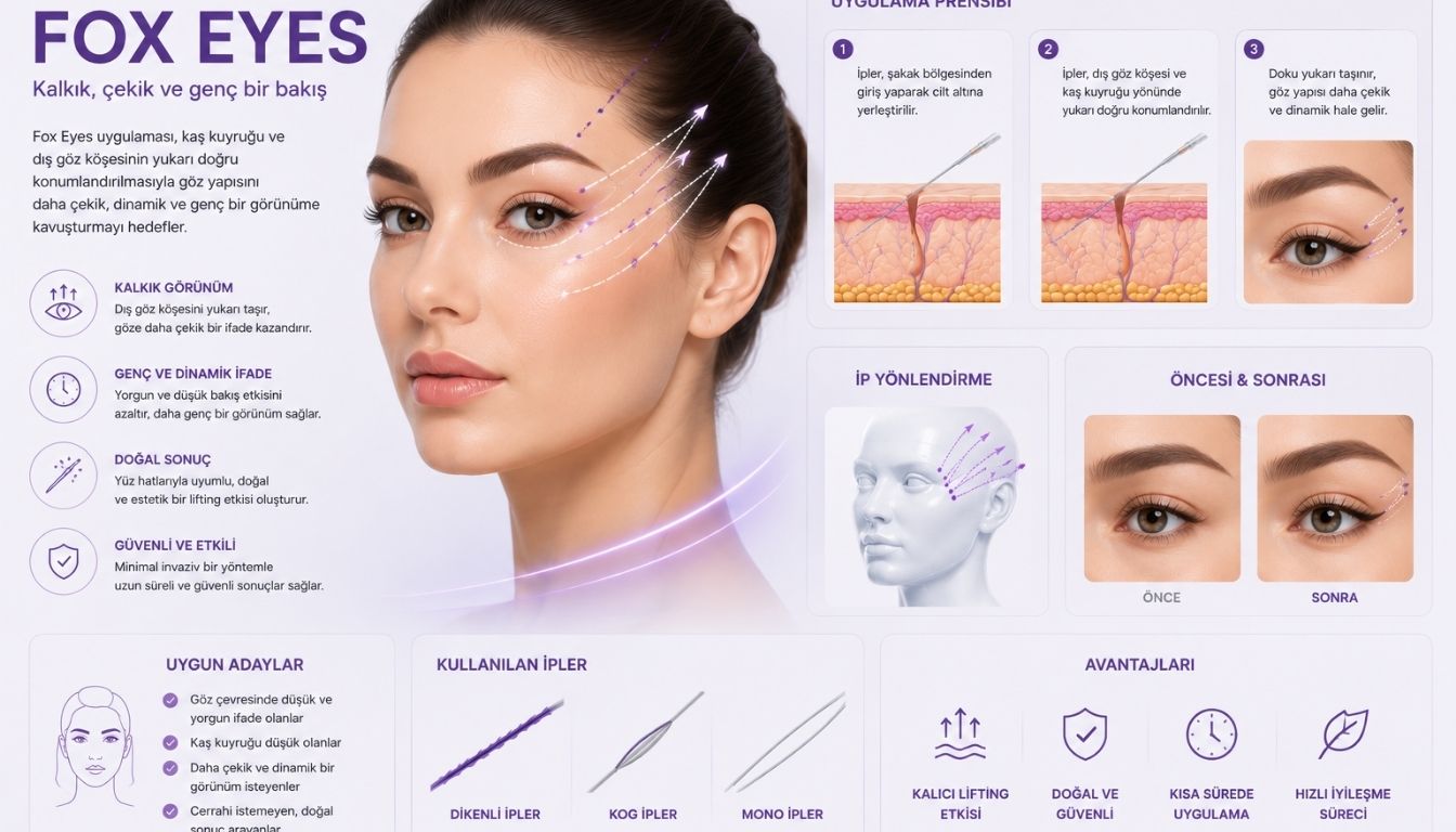 Thread Lifting Applications – Fox Eyes